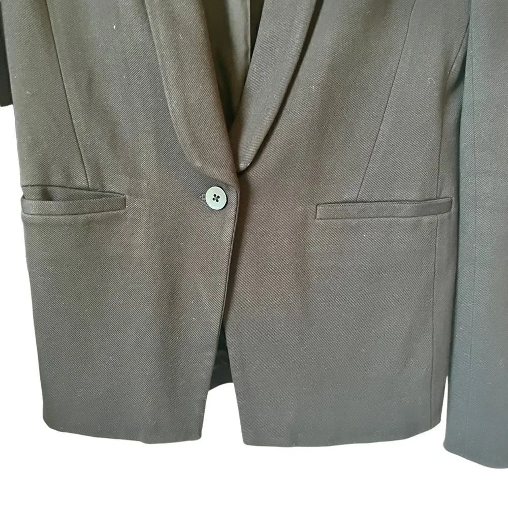 Madewell Duskfall Black One Button Stretch Blazer